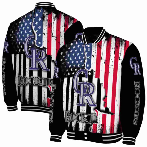 colorado rockies patriotic theme black jacket fashion forward jacketwow