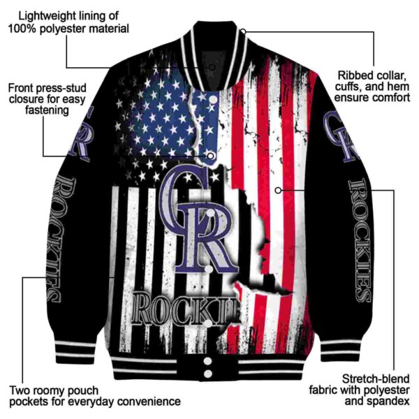 colorado rockies patriotic theme black jacket new arrival jacketwow