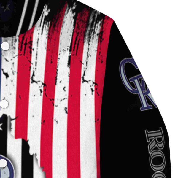 colorado rockies patriotic theme black jacket premium grade jacketwow