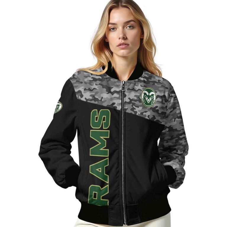 colorado state rams camo patchwork black jacket latest model jacketwow