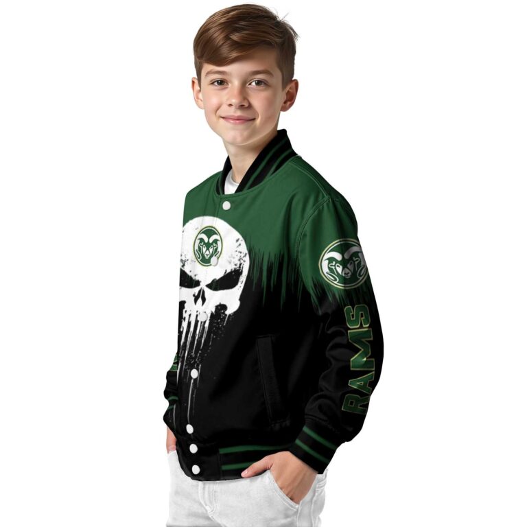 colorado state rams punisher skull green black white jacket trendy jacketwow