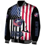 columbus blue jackets patriotic theme black jacket best selling jacketwow