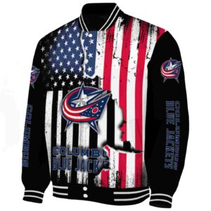 columbus blue jackets patriotic theme black jacket best selling jacketwow
