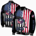 columbus blue jackets patriotic theme black jacket best selling jacketwow