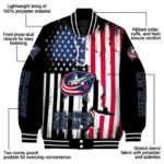 columbus blue jackets patriotic theme black jacket best selling jacketwow