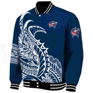 columbus blue jackets tribal art navy blue white black jacket best selling jacketwow