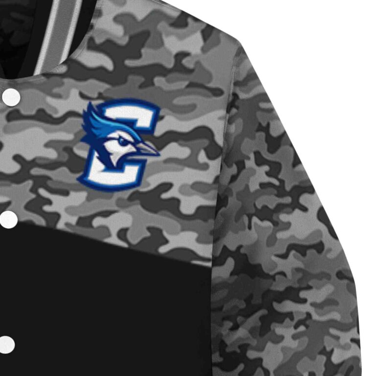 creighton bluejays camo patchwork black jacket premium grade jacketwow