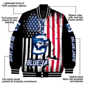 creighton bluejays patriotic theme black jacket new arrival jacketwow