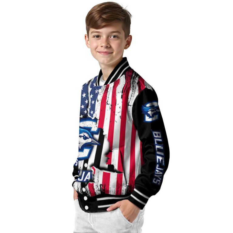 creighton bluejays patriotic theme black jacket trendy jacketwow