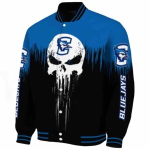 creighton bluejays punisher skull blue black white jacket best selling jacketwow