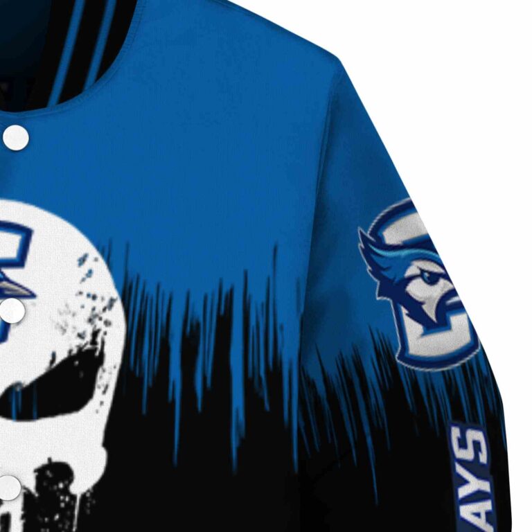 creighton bluejays punisher skull blue black white jacket premium grade jacketwow