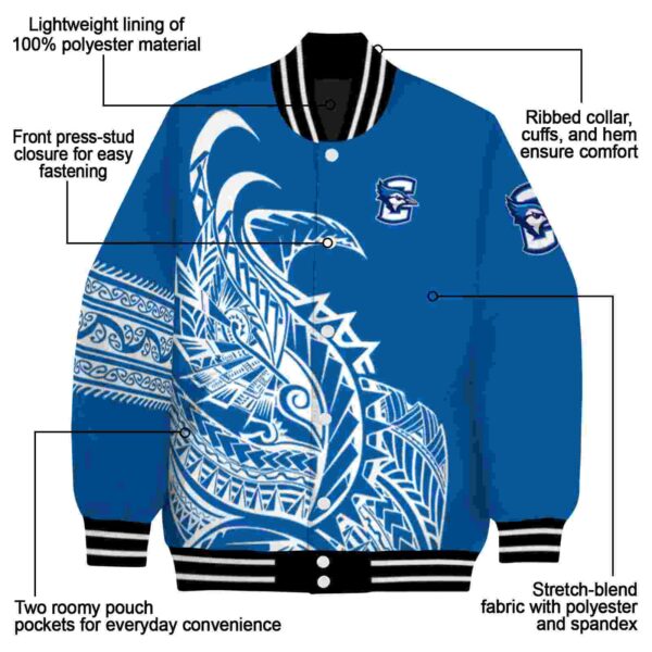 creighton bluejays tribal art blue white black jacket new arrival jacketwow