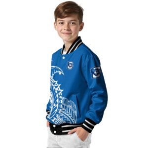 creighton bluejays tribal art blue white black jacket trendy jacketwow