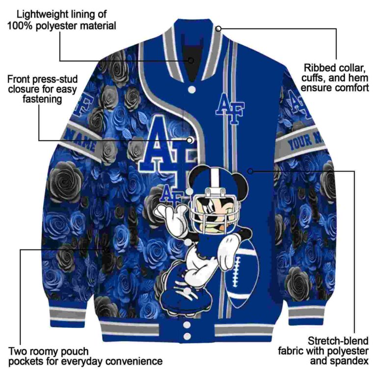 custom air force falcons rose mickey blue jacket new arrival jacketwow