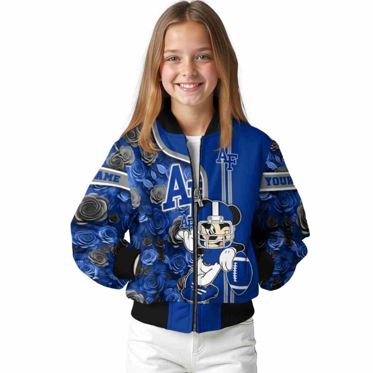 custom air force falcons rose mickey blue jacket top rated jacketwow