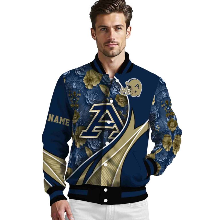 custom akron zips floral print blue jacket high quality jacketwow