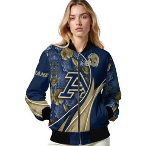 custom akron zips floral print blue jacket latest model jacketwow