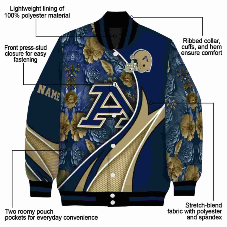 custom akron zips floral print blue jacket new arrival jacketwow