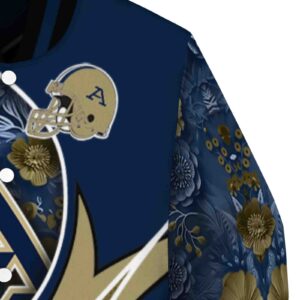 custom akron zips floral print blue jacket premium grade jacketwow