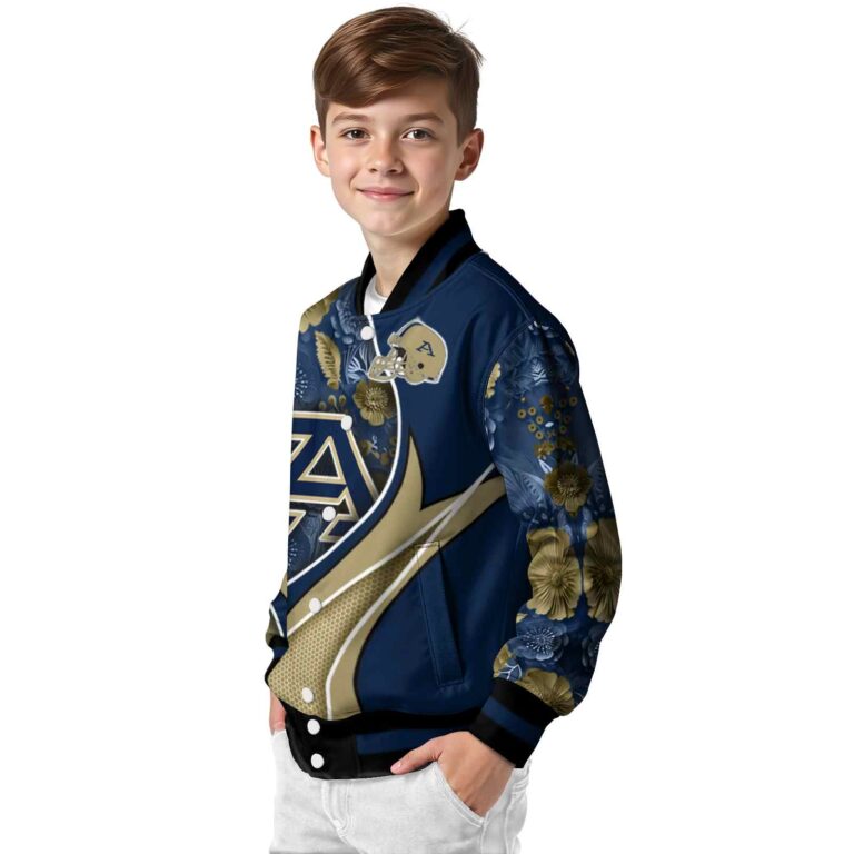 custom akron zips floral print blue jacket trendy jacketwow