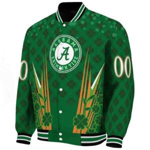 custom alabama crimson tide shamrock pattern green jacket best selling jacketwow