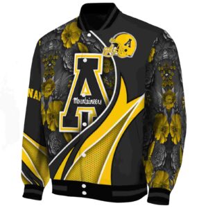 custom appalachian state mountaineers floral print black jacket best selling jacketwow