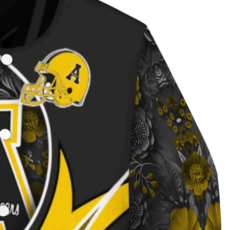 custom appalachian state mountaineers floral print black jacket premium grade jacketwow