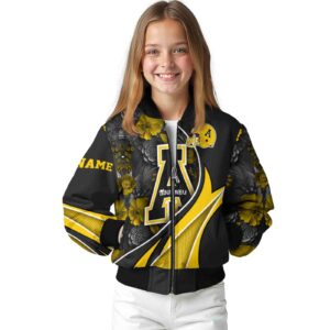 custom appalachian state mountaineers floral print black jacket top rated jacketwow