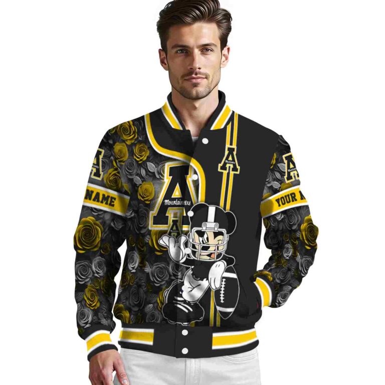 custom appalachian state mountaineers rose mickey black jacket high quality jacketwow