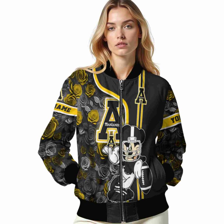 custom appalachian state mountaineers rose mickey black jacket latest model jacketwow