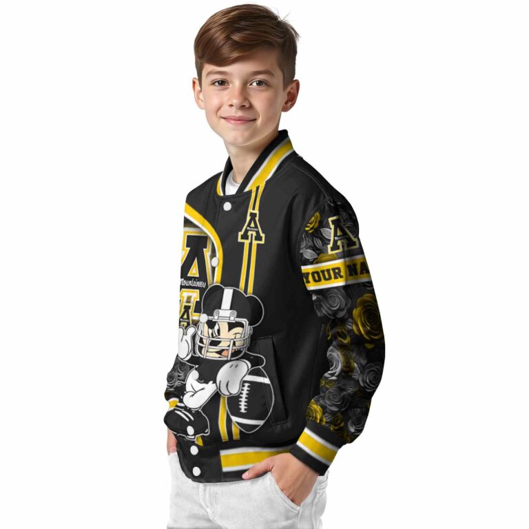 custom appalachian state mountaineers rose mickey black jacket trendy jacketwow
