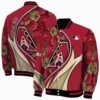 custom arizona diamondbacks floral print red jacket fashion forward jacketwow