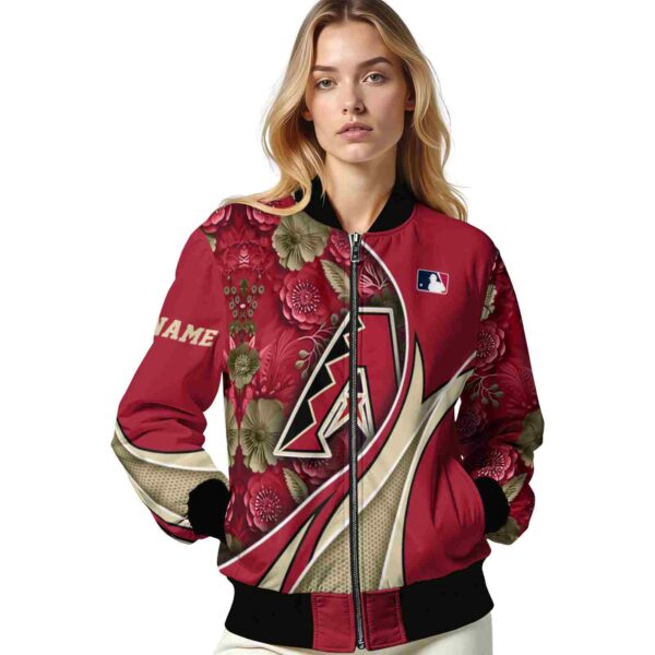 custom arizona diamondbacks floral print red jacket latest model jacketwow