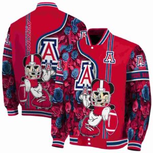 custom arizona wildcats rose mickey red jacket fashion forward jacketwow