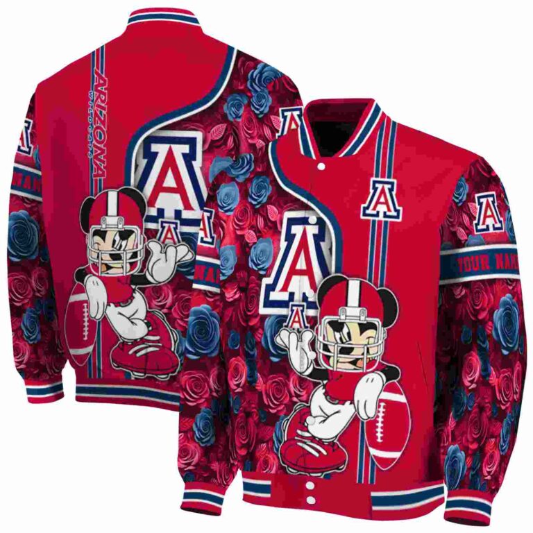 custom arizona wildcats rose mickey red jacket fashion forward jacketwow