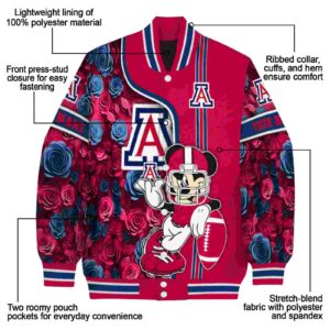 custom arizona wildcats rose mickey red jacket new arrival jacketwow