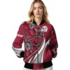 custom arkansas razorbacks floral print red jacket latest model jacketwow