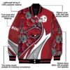 custom arkansas razorbacks floral print red jacket new arrival jacketwow