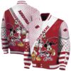 custom arkansas razorbacks mickey donald goofy red white jacket fashion forward jacketwow