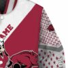 custom arkansas razorbacks mickey donald goofy red white jacket premium grade jacketwow