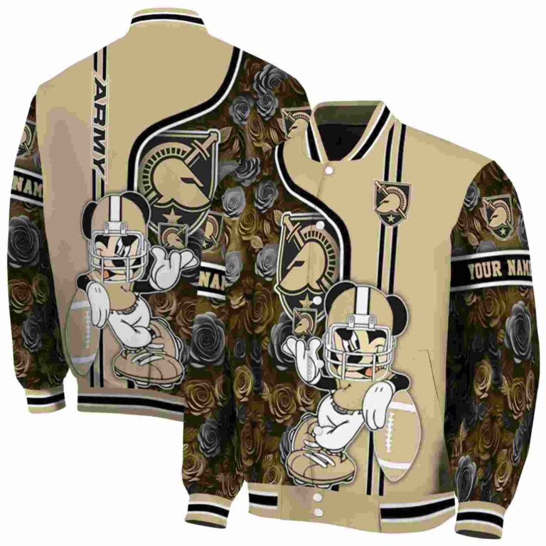 custom army black knights rose mickey gold jacket fashion forward jacketwow