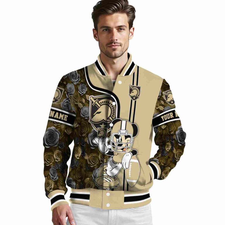 custom army black knights rose mickey gold jacket high quality jacketwow