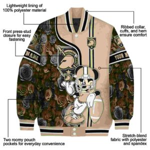 custom army black knights rose mickey gold jacket new arrival jacketwow