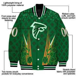 custom atlanta falcons shamrock pattern green jacket new arrival jacketwow