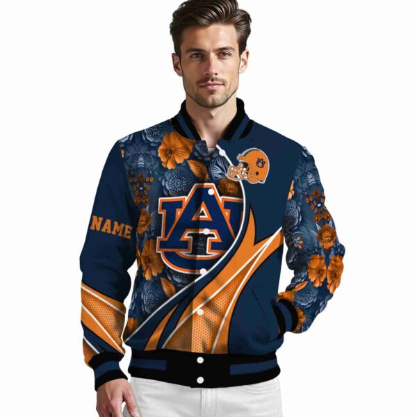 custom auburn tigers floral print navy blue jacket high quality jacketwow