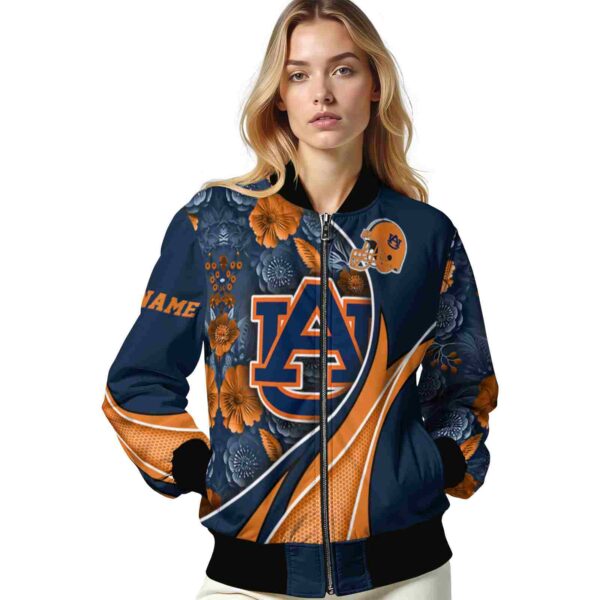 custom auburn tigers floral print navy blue jacket latest model jacketwow