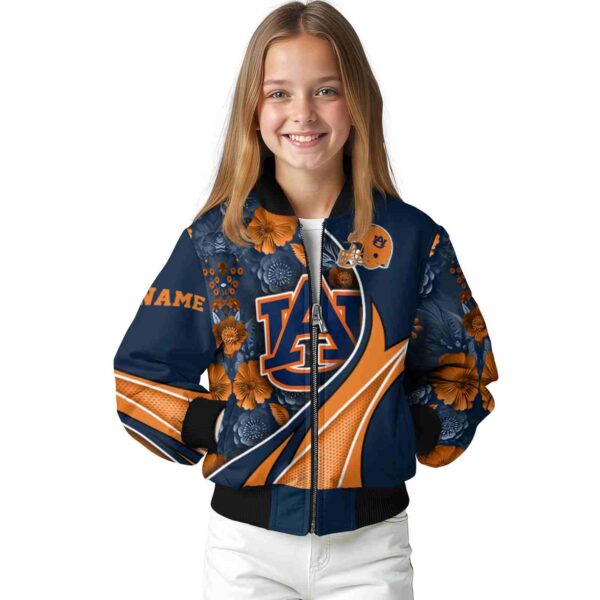 custom auburn tigers floral print navy blue jacket top rated jacketwow