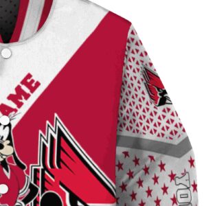 custom ball state cardinals mickey donald goofy red white jacket premium grade jacketwow