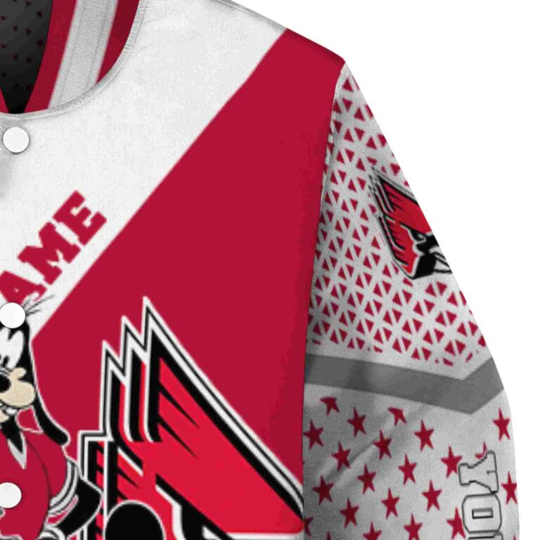custom ball state cardinals mickey donald goofy red white jacket premium grade jacketwow
