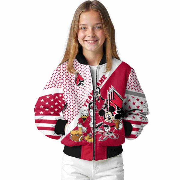 custom ball state cardinals mickey donald goofy red white jacket top rated jacketwow
